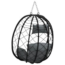 Висящ стол яйцевиден антрацит 91,5 x 54,5 x 107 см - комфорт и елегантност за открити пространства