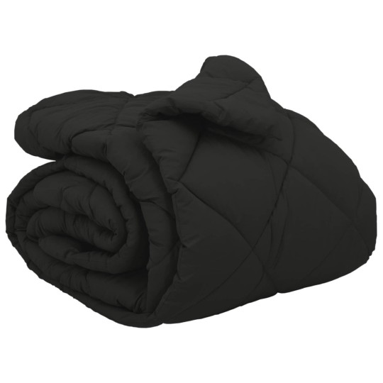 Зимна олекотена завивка Color Arctic с полиестерен пълнеж, 450 г/м², черна
