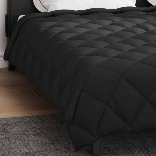 Зимна олекотена завивка Color Arctic с полиестерен пълнеж, 450 г/м², черна
