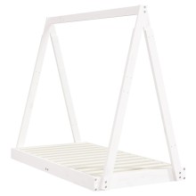 Бебешко легло Монтесори типи, бяло, 70x140 см, бор масив