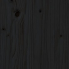 Детско легло къщичка Монтесори от масивна борова дървесина, черно, 90 x 200 см