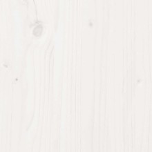Единично легло PLANK от боров масив, бяло