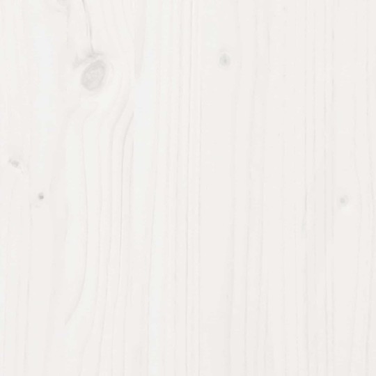Единично легло PLANK от боров масив, бяло