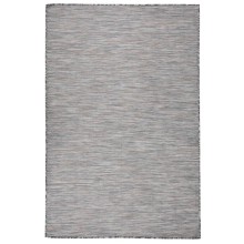 Градински плоскотъкан килим Tribal, кафяво и синьо