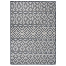 Градински плоскотъкан килим Tribal, сини шевици