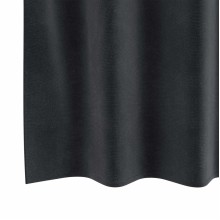 Кадифени завеси в цвят антрацит с метални халки, 2 бр., 140 x 245 см