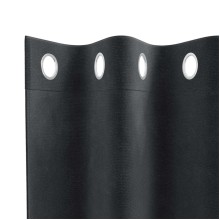 Кадифени завеси в цвят антрацит с метални халки, 2 бр., 140 x 245 см