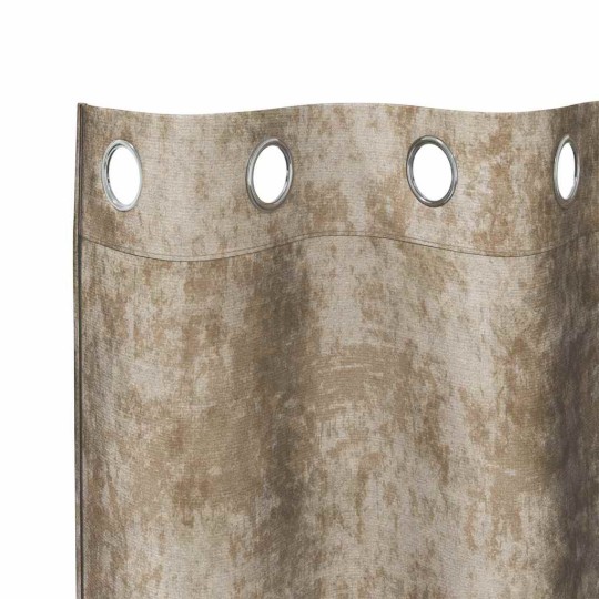 Кадифени завеси в цвят таупе с метални халки, 2 бр., 140 x 260 см