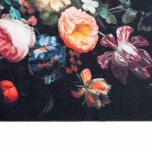 Килим за кухня Floral Print, черен 150 x 45 см Кадифе