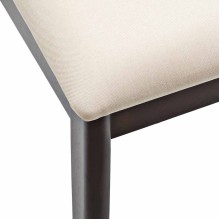 Комплект от 2 трапезни стола тип кресла в стил Mid-Century Modern от масивно каучуково дърво в кафяво и кремаво