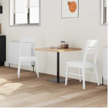 Комплект от 2 трапезни стола в стил Transitional Classic от масивно каучуково дърво в изцяло бял цвят