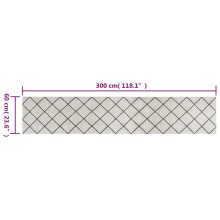 Кухненско килимче Grid pattern, 60x300 см, кадифе