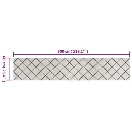 Кухненско килимче Grid pattern, 60x300 см, кадифе