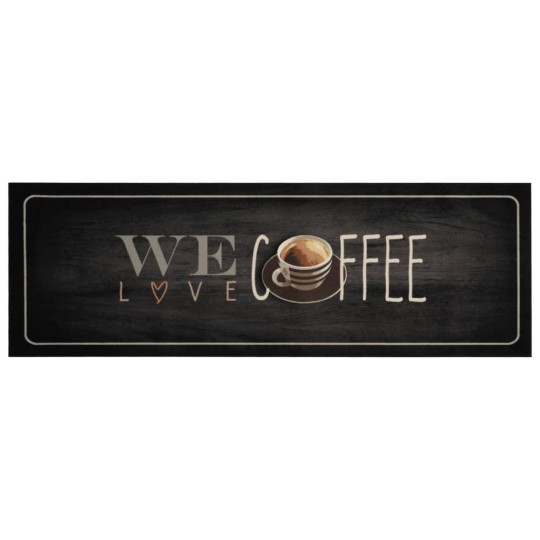 Кухненско килимче текст Coffee, 60x180 см, кадифе