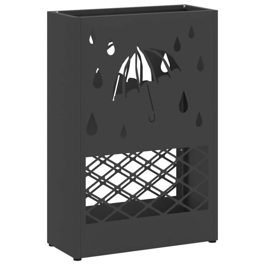 Метална поставка за чадъри RAINY, черна, 28 x 12 x 41 см