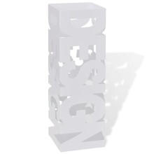 Метална поставка за чадъри TYPO, бяла, 15,5 x 15,5 x 48,5 см