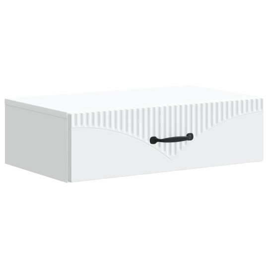 Нощно шкафче ONDA с монтаж на стена и чекмедже, бял, 59 x 34,5 x 17 см