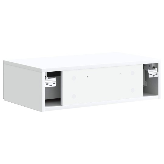 Нощно шкафче ONDA с монтаж на стена и чекмедже, бял, 59 x 34,5 x 17 см