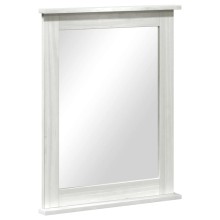 Огледало VIGO от масивна борова дървесина, антично бяло, 55,5 x 5 x 70 см