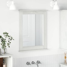 Огледало VIGO от масивна борова дървесина, антично бяло, 55,5 x 5 x 70 см