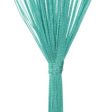 Пердета с ресни в цвят тюркоаз за тръбен корниз, 2 бр., 140 x 250 см