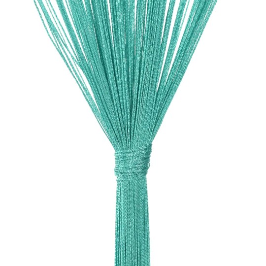 Пердета с ресни в цвят тюркоаз за тръбен корниз, 2 бр., 140 x 250 см