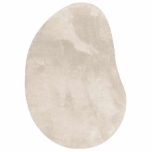 Плюшен килим овална капка HUARTE, бежов