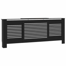 Разтегателна декоративна решетка за радиатор THERIA, черен, 142-205x20,5x81,5 см