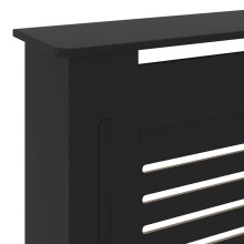 Разтегателна декоративна решетка за радиатор THERIA, черен, 142-205x20,5x81,5 см