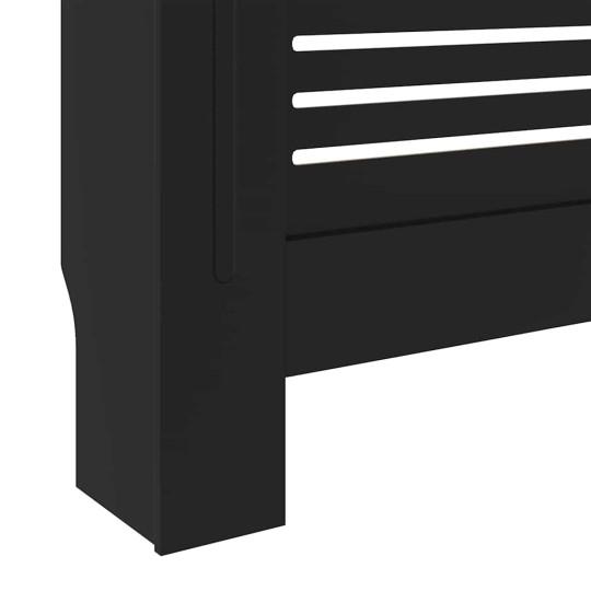 Разтегателна декоративна решетка за радиатор THERIA, черен, 142-205x20,5x81,5 см
