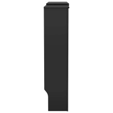 Разтегателна декоративна решетка за радиатор THERIA, черен, 142-205x20,5x81,5 см
