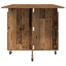 Сгъваема маса в стил Boho, ЛПДЧ състарено старо дърво, 140 x 80 см