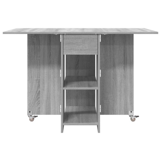 Сгъваема трапезна маса в стил Modern Minimalist, ЛПДЧ сив сонома, 115 x 70 см