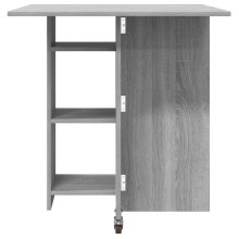 Сгъваема трапезна маса в стил Modern Minimalist, ЛПДЧ сив сонома, 115 x 70 см