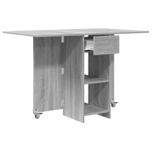Сгъваема трапезна маса в стил Modern Minimalist, ЛПДЧ сив сонома, 115 x 70 см
