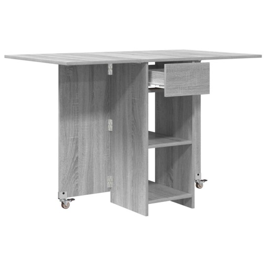 Сгъваема трапезна маса в стил Modern Minimalist, ЛПДЧ сив сонома, 115 x 70 см