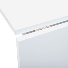 Сгъваема трапезна маса в стил Modern Minimalist, сгъваема, бяла каучукова дървесина масив, 90/45 x 75 см