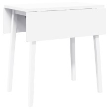 Сгъваема трапезна маса в стил Modern Minimalist, сгъваема, бяла каучукова дървесина масив, 90/45 x 75 см