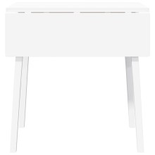Сгъваема трапезна маса в стил Modern Minimalist, сгъваема, бяла каучукова дървесина масив, 90/45 x 75 см
