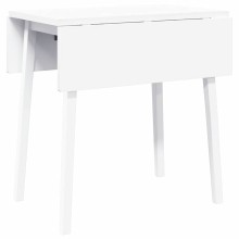 Сгъваема трапезна маса в стил Modern Minimalist, сгъваема, бяла каучукова дървесина масив, 90/45 x 75 см