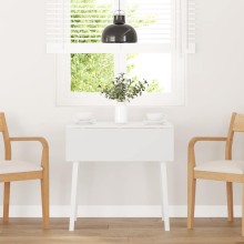 Сгъваема трапезна маса в стил Modern Minimalist, сгъваема, бяла каучукова дървесина масив, 90/45 x 75 см