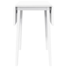 Сгъваема трапезна маса в стил Modern Minimalist, сгъваема, бяла каучукова дървесина масив, 90/45 x 75 см