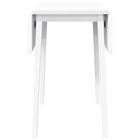 Сгъваема трапезна маса в стил Modern Minimalist, сгъваема, бяла каучукова дървесина масив, 90/45 x 75 см