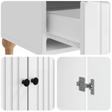 Шкаф ARCO с 2 врати и долно чекмедже, бял гланц, 66 x 34,5 x 95 см