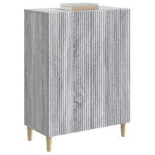 Шкаф LINEA с 2 врати и фрезовани фронтове, сив дъб сонома, 66 x 34,5 x 90 см