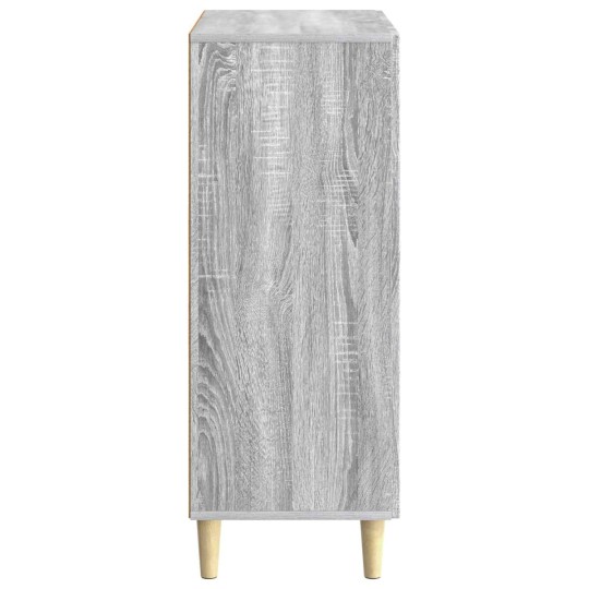 Шкаф LINEA с 2 врати и фрезовани фронтове, сив дъб сонома, 66 x 34,5 x 90 см