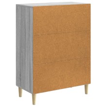 Шкаф LINEA с 2 врати и фрезовани фронтове, сив дъб сонома, 66 x 34,5 x 90 см