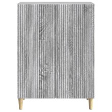 Шкаф LINEA с 2 врати и фрезовани фронтове, сив дъб сонома, 66 x 34,5 x 90 см