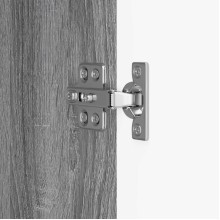 Шкаф LINEA с 2 врати и фрезовани фронтове, сив дъб сонома, 66 x 34,5 x 90 см