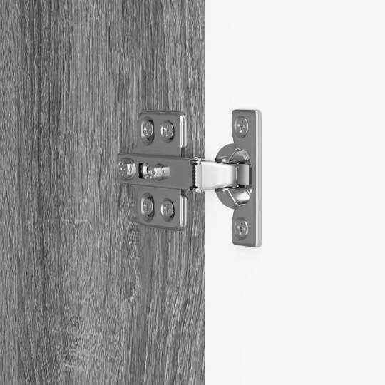 Шкаф LINEA с 2 врати и фрезовани фронтове, сив дъб сонома, 66 x 34,5 x 90 см